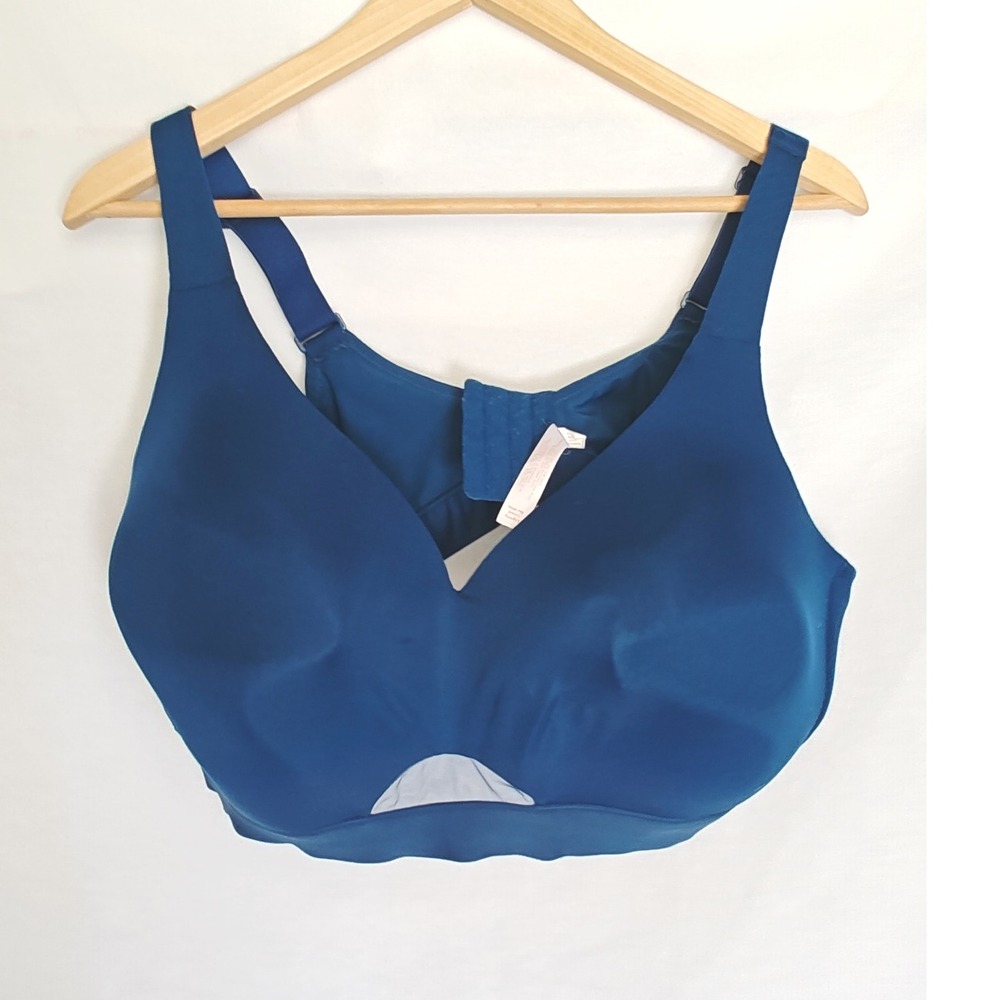 Cacique Bra Lightly Lined No Wire Blue Teal‎ Comfort Support Wireless Free 48DD